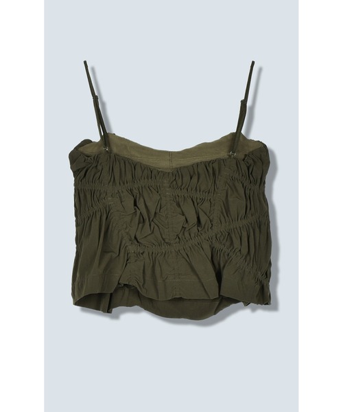 OMMO（オーエムエムオー）の「IRREGULAR SHIRRING CAMISOLE（キャミソール・レディース・ブラック/カーキ・SMALL/MEDIUM）」の22枚目の写真