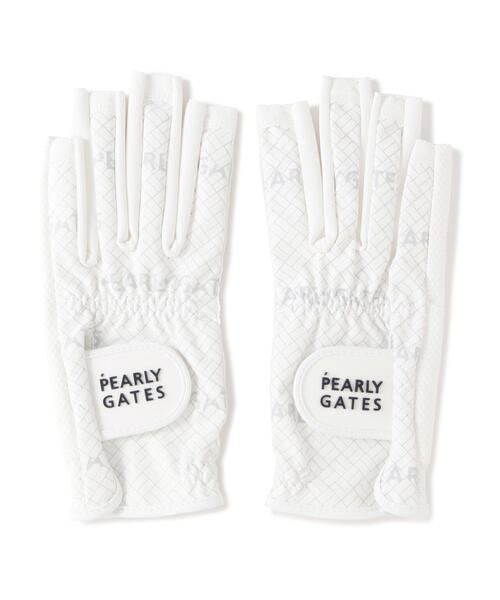 PEARLY GATES - パーリーゲイツ  梵天付きネイルスルーグローブ   (両手用) PEARLY GATES】IT ネイルスルーグローブ (両手用) (LADIES