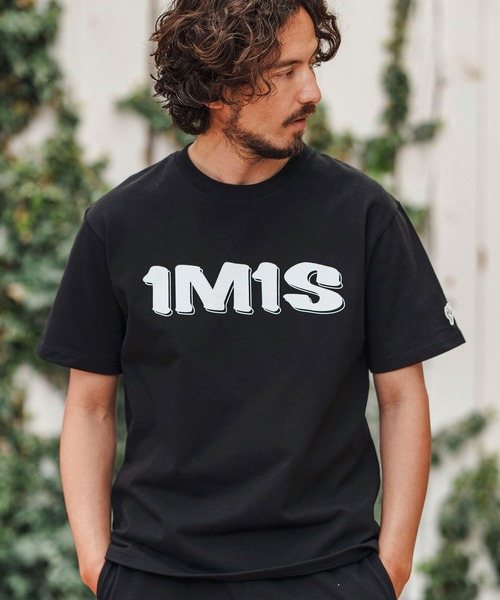 1minute 1second(ワンミニットワンセカンド)の「mt9680-10oz bold print T-shirt Tシャツ(Tシャツ/カットソー・メンズ・ベージュ×ブラック/ブラック×ホワイト/ホワイト×グレー・S/M/L/XL)」の5枚目の写真