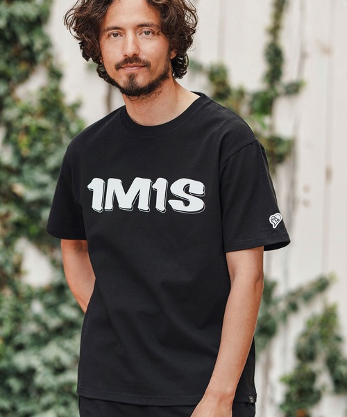 1minute 1second(ワンミニットワンセカンド)の「mt9680-10oz bold print T-shirt Tシャツ(Tシャツ/カットソー・メンズ・ベージュ×ブラック/ブラック×ホワイト/ホワイト×グレー・S/M/L/XL)」の6枚目の写真