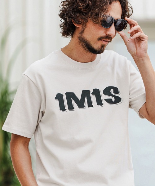 1minute 1second(ワンミニットワンセカンド)の「mt9680-10oz bold print T-shirt Tシャツ(Tシャツ/カットソー・メンズ・ベージュ×ブラック/ブラック×ホワイト/ホワイト×グレー・S/M/L/XL)」の15枚目の写真