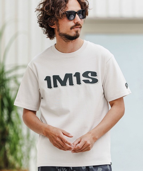 1minute 1second(ワンミニットワンセカンド)の「mt9680-10oz bold print T-shirt Tシャツ(Tシャツ/カットソー・メンズ・ベージュ×ブラック/ブラック×ホワイト/ホワイト×グレー・S/M/L/XL)」の16枚目の写真
