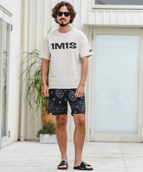 1minute 1second(ワンミニットワンセカンド)の「mt9680-10oz bold print T-shirt Tシャツ(Tシャツ/カットソー・メンズ・ベージュ×ブラック/ブラック×ホワイト/ホワイト×グレー・S/M/L/XL)」の17枚目の写真
