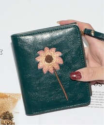 Burner（バーナー）の「【OKUOKU　0909】二つ折り　ミニ財布　花柄刺繍 oku-wallet-642250183722-12（財布）」