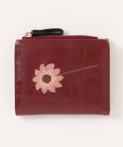 Burner(バーナー)の「【OKUOKU 0909】二つ折り ミニ財布 花柄刺繍 oku-wallet-642250183722-12(財布・レディース・レッド/ピンク/ダークグリーン/ブラック・FREE)」の15枚目の写真