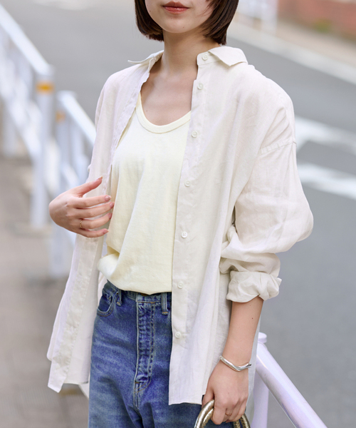≪追加≫ライトフレンチリネンレギュラーシャツ（シャツ