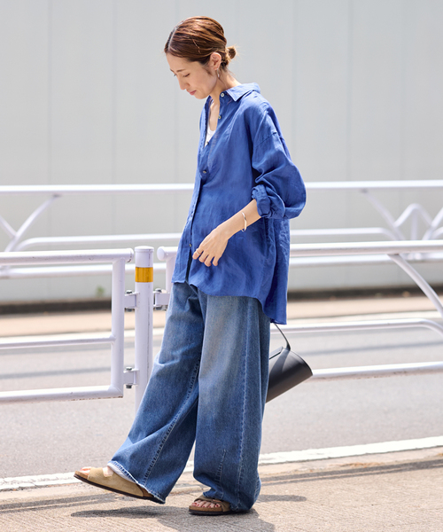安い ≪追加≫ライトフレンチリネンレギュラーシャツ（シャツ トップス