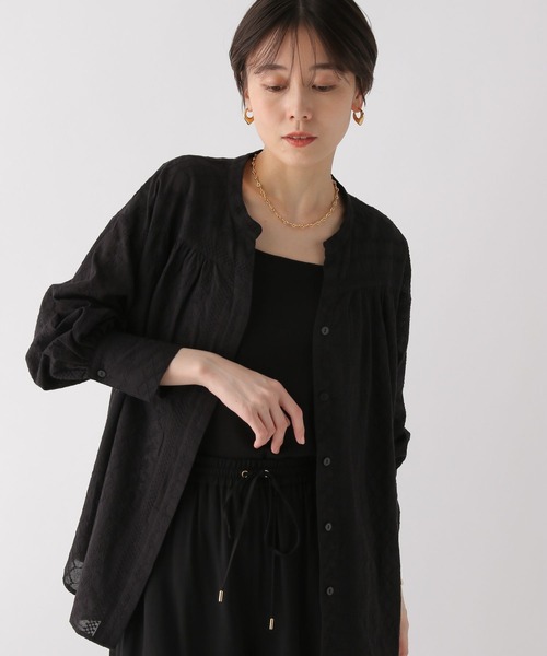 【新品未使用タグ付き】 アルミュール リネンシャツ ホワイト 馬革 シワ加工 3 メタリックロゴロングTシャツ｜WOMEN｜250ISB90-321B｜AZUL BY