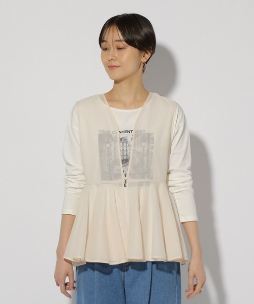 ella_selectshop エラ　ぺプラムジレ　ベスト 期間限定・お買い得商品: |産地直送 ella_selectshop エラ