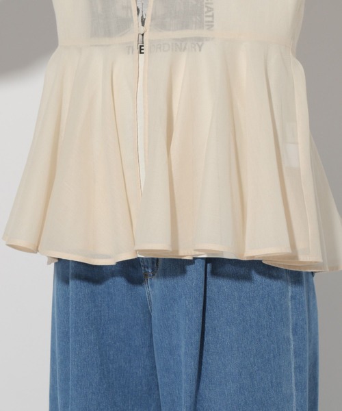 ella_selectshop エラ　ぺプラムジレ　ベスト セール】シアーペプラムジレ／327513（ベスト）｜Elura