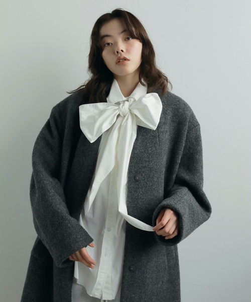 Volume Ribbon Shirts（シャツ/ブラウス）｜anuke（アンヌーク）の
