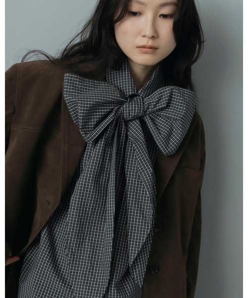 anuke（アンヌーク）の「Volume Ribbon Shirts（シャツ/ブラウス・レディース・マルチ/ホワイト・FREE）」の8枚目の写真