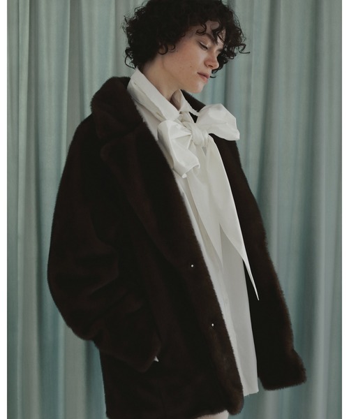 Volume Ribbon Shirts（シャツ/ブラウス）｜anuke（アンヌーク）の