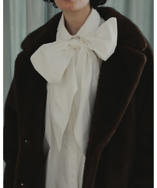 Volume Ribbon Shirts（シャツ/ブラウス）｜anuke（アンヌーク）の