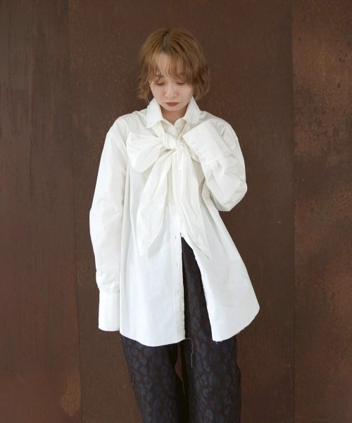 セール】Volume Ribbon Shirts（シャツ/ブラウス）｜anuke（アンヌーク