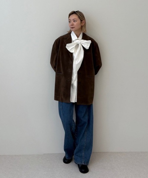 セール】Volume Ribbon Shirts（シャツ/ブラウス）｜anuke（アンヌーク