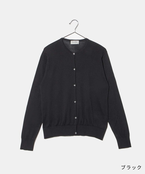 JOHN SMEDLEY(ジョンスメドレー)の「JOHN SMEDLEY ELINOR ジョンスメドレー 長袖コットンニットカーディガン(カーディガン/ボレロ・レディース・ネイビー/ベージュ系1/ホワイト系1/ダークグレー/ブラック・LARGE/SMALL/MEDIUM)」の6枚目の写真