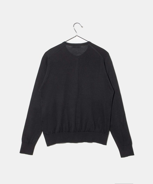 JOHN SMEDLEY(ジョンスメドレー)の「JOHN SMEDLEY ELINOR ジョンスメドレー 長袖コットンニットカーディガン(カーディガン/ボレロ・レディース・ネイビー/ベージュ系1/ホワイト系1/ダークグレー/ブラック・LARGE/SMALL/MEDIUM)」の7枚目の写真