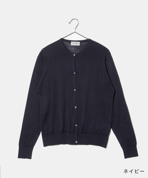 JOHN SMEDLEY(ジョンスメドレー)の「JOHN SMEDLEY ELINOR ジョンスメドレー 長袖コットンニットカーディガン(カーディガン/ボレロ・レディース・ネイビー/ベージュ系1/ホワイト系1/ダークグレー/ブラック・LARGE/SMALL/MEDIUM)」の11枚目の写真