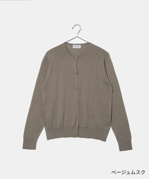JOHN SMEDLEY(ジョンスメドレー)の「JOHN SMEDLEY ELINOR ジョンスメドレー 長袖コットンニットカーディガン(カーディガン/ボレロ・レディース・ネイビー/ベージュ系1/ホワイト系1/ダークグレー/ブラック・LARGE/SMALL/MEDIUM)」の12枚目の写真
