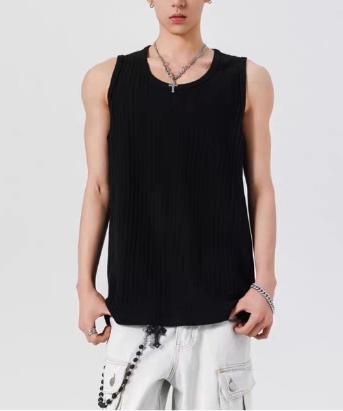 美品！　CELINE ストライプ タンクトップ ノースリーブ ユニセックス ストライプ CELINE(セリーヌ) タンクトップ(レディース) - 海外