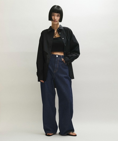 NEEDBY heritage（ニードバイヘリテージ）の「【NEEDBY for ADAM ET ROPE'】別注 ANGIE（デニムパンツ・レディース・ネイビー/ブルー・23/24/25/26）」の6枚目の写真