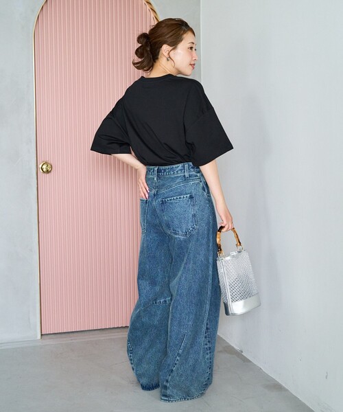 FREAK'S STORE(フリークスストア)の「限定展開 キラキラ ホット ビックシルエット 半袖 Tシャツ(Tシャツ/カットソー・レディース・オフホワイト/ブラック/ライトグレー・フリ-)」の15枚目の写真