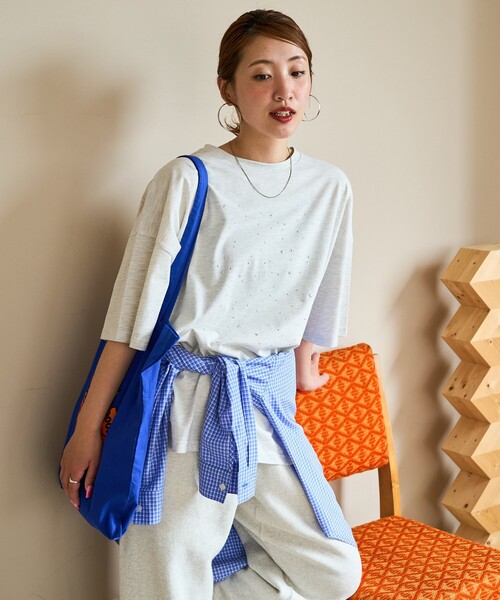 FREAK'S STORE(フリークスストア)の「限定展開 キラキラ ホット ビックシルエット 半袖 Tシャツ(Tシャツ/カットソー・レディース・オフホワイト/ブラック/ライトグレー・フリ-)」の22枚目の写真