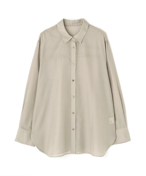 NATURAL BEAUTY BASIC(ナチュラルビューティーベーシック)の「◇シアーオーバーシャツ(シャツ/ブラウス・レディース・オリーブ/ベージュ/ダークブルー・FREE)」の4枚目の写真