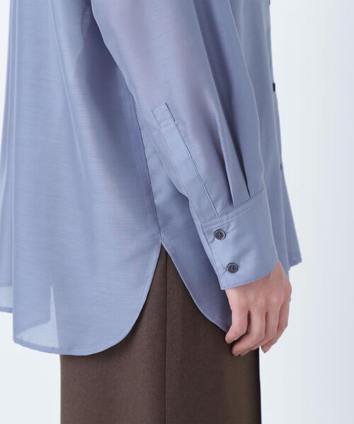 NATURAL BEAUTY BASIC(ナチュラルビューティーベーシック)の「◇シアーオーバーシャツ(シャツ/ブラウス・レディース・オリーブ/ベージュ/ダークブルー・FREE)」の15枚目の写真