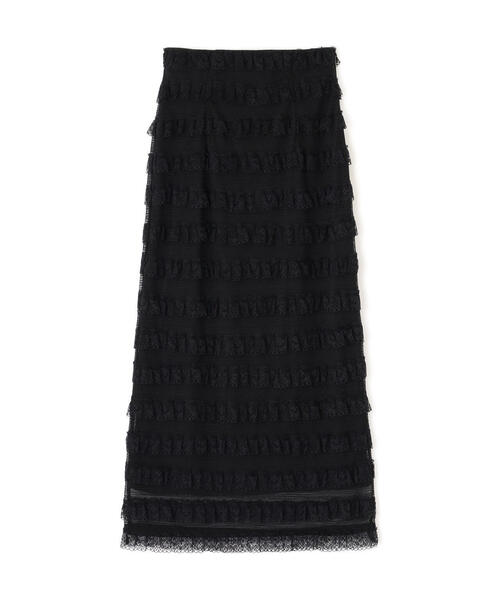 PROPORTION BODY DRESSING(プロポーションボディドレッシング)の「レースフリルタイトスカート / 1215220609(スカート・レディース・ブラック/ホワイト・SMALL/MEDIUM/P/S)」の3枚目の写真