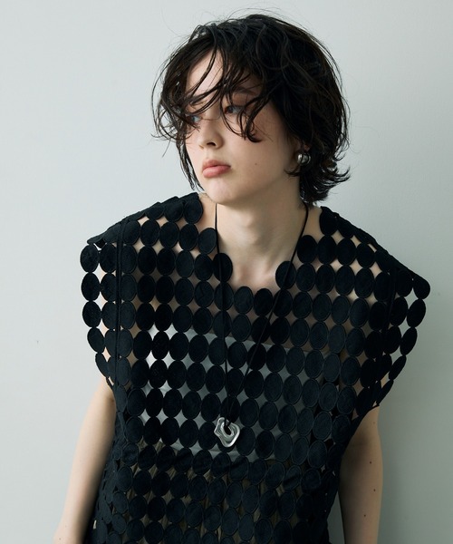 Trish（トリッシュ）の「ポルカドットレースプルオーバー（ベスト・レディース・ブラック/ホワイト・FREE）」の18枚目の写真
