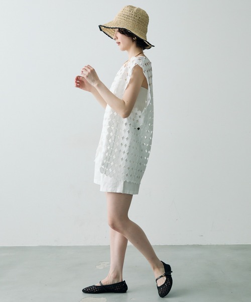 Trish（トリッシュ）の「ポルカドットレースプルオーバー（ベスト・レディース・ブラック/ホワイト・FREE）」の10枚目の写真