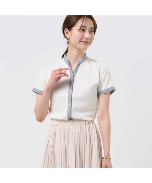 ETRE TOKYO スキッパーギャザーバルーンブラウス