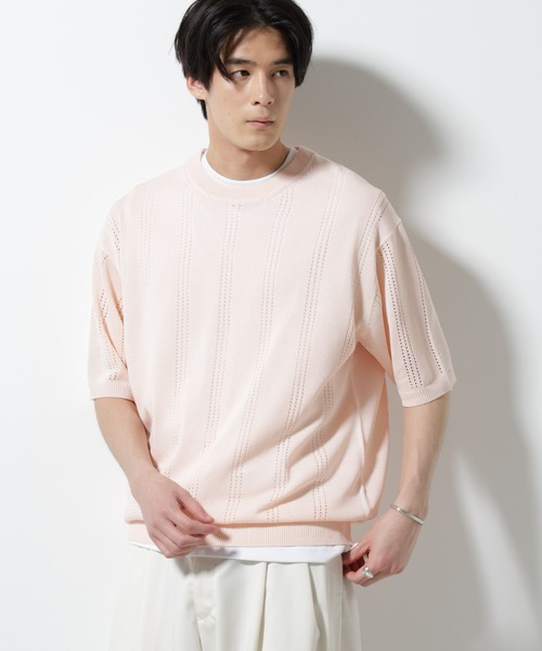 アイレットニット 半袖