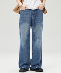 LOWO（ロワ）の「ウォッシュド加工ストレートデニムパンツ（デニムパンツ）」