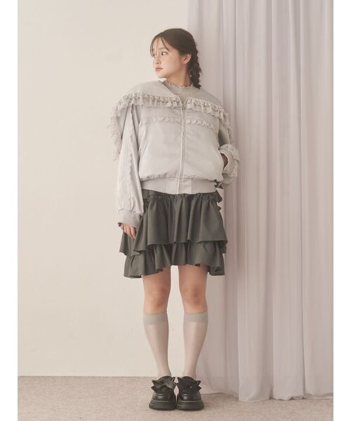 Jenny Fax サテンブルゾン NICKERS BLOUSON / BEIGE / サテンブルゾンジャケット | シープ