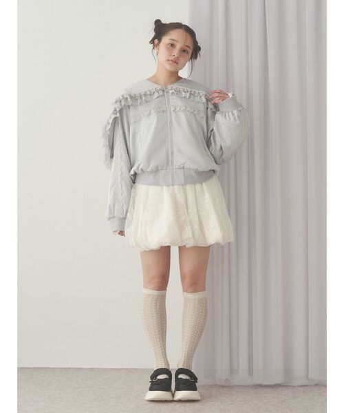 セール】ribbonセーラーサテンブルゾン（ブルゾン）｜merry jenny