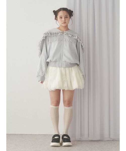 セール】ribbonセーラーサテンブルゾン（ブルゾン）｜merry jenny