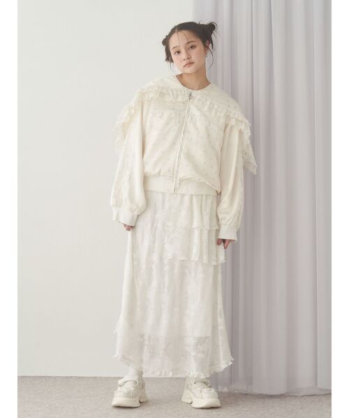 セール】ribbonセーラーサテンブルゾン（ブルゾン）｜merry jenny