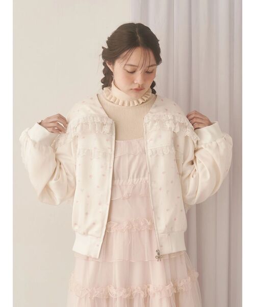 セール】ribbonセーラーサテンブルゾン（ブルゾン）｜merry jenny