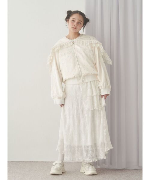 セール】ribbonセーラーサテンブルゾン（ブルゾン）｜merry jenny