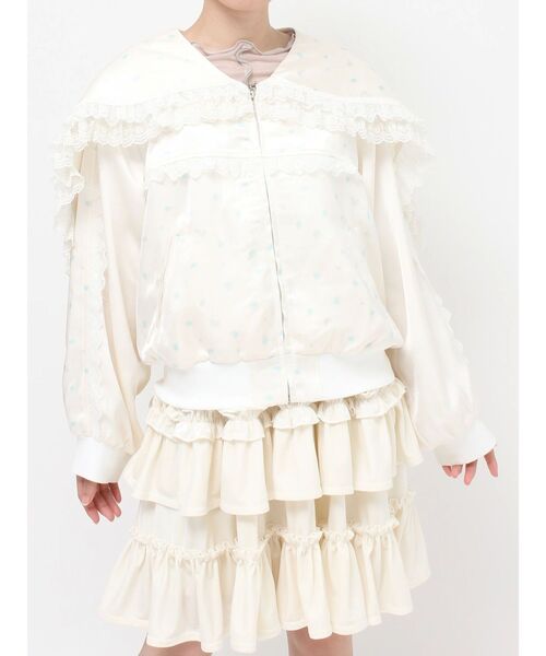 merry jenny(メリージェニー)の「ribbonセーラーサテンブルゾン(ブルゾン・レディース・ピンク/ブルー/グレー・FREE)」の7枚目の写真