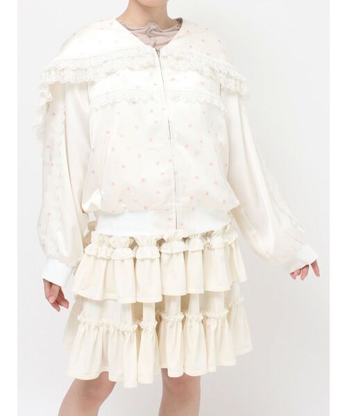 merry jenny(メリージェニー)の「ribbonセーラーサテンブルゾン(ブルゾン・レディース・ピンク/ブルー/グレー・FREE)」の8枚目の写真