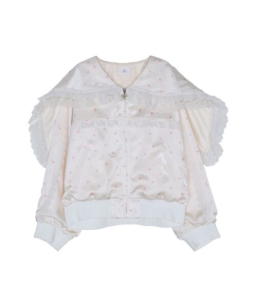 merry jenny(メリージェニー)の「ribbonセーラーサテンブルゾン(ブルゾン・レディース・ピンク/ブルー/グレー・FREE)」の9枚目の写真