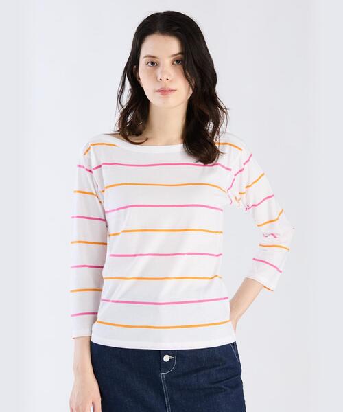 [新品タグ付き]agnes b. 長袖カットソー ボーダー T1 バイカラー J008 TS ボーダーTシャツ ｜agnès b. FEMME（ファム