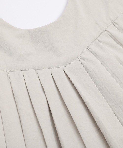 Lajour（ラジュール）の「【日本製】タックプリーツキャミワンピース/ロングシーズン対応/快適素材（サロペット/オーバーオール・レディース・ネイビー/ブラック/ベージュ・フリー）」の20枚目の写真