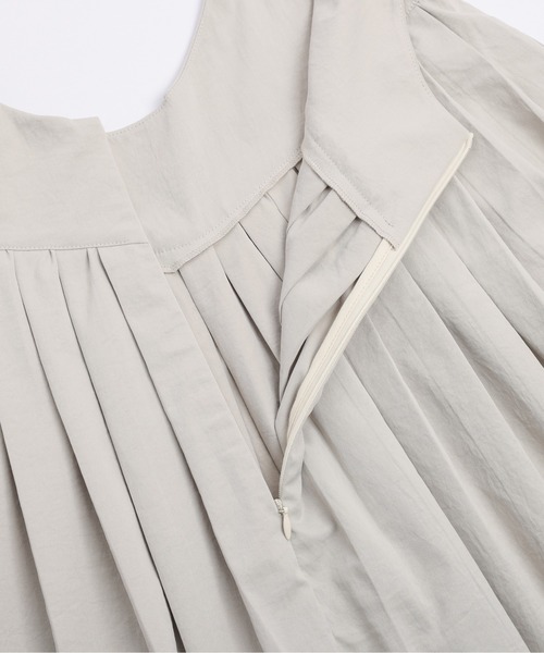 Lajour（ラジュール）の「【日本製】タックプリーツキャミワンピース/ロングシーズン対応/快適素材（サロペット/オーバーオール・レディース・ネイビー/ブラック/ベージュ・フリー）」の12枚目の写真