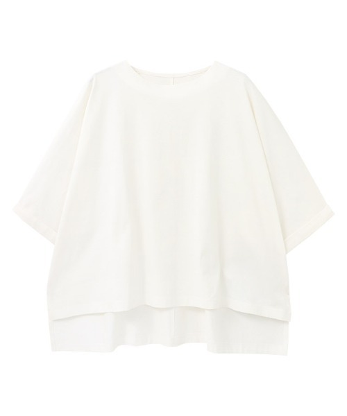 Pierrot(ピエロ)の「軽撥水・防汚ルーズドルマンTシャツ(Tシャツ/カットソー・レディース・グレー系その他/チャコール/オフホワイト/ブルー・M/L)」の5枚目の写真