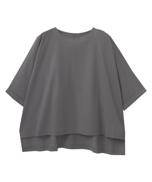 Pierrot(ピエロ)の「軽撥水・防汚ルーズドルマンTシャツ(Tシャツ/カットソー・レディース・グレー系その他/チャコール/オフホワイト/ブルー・M/L)」の10枚目の写真